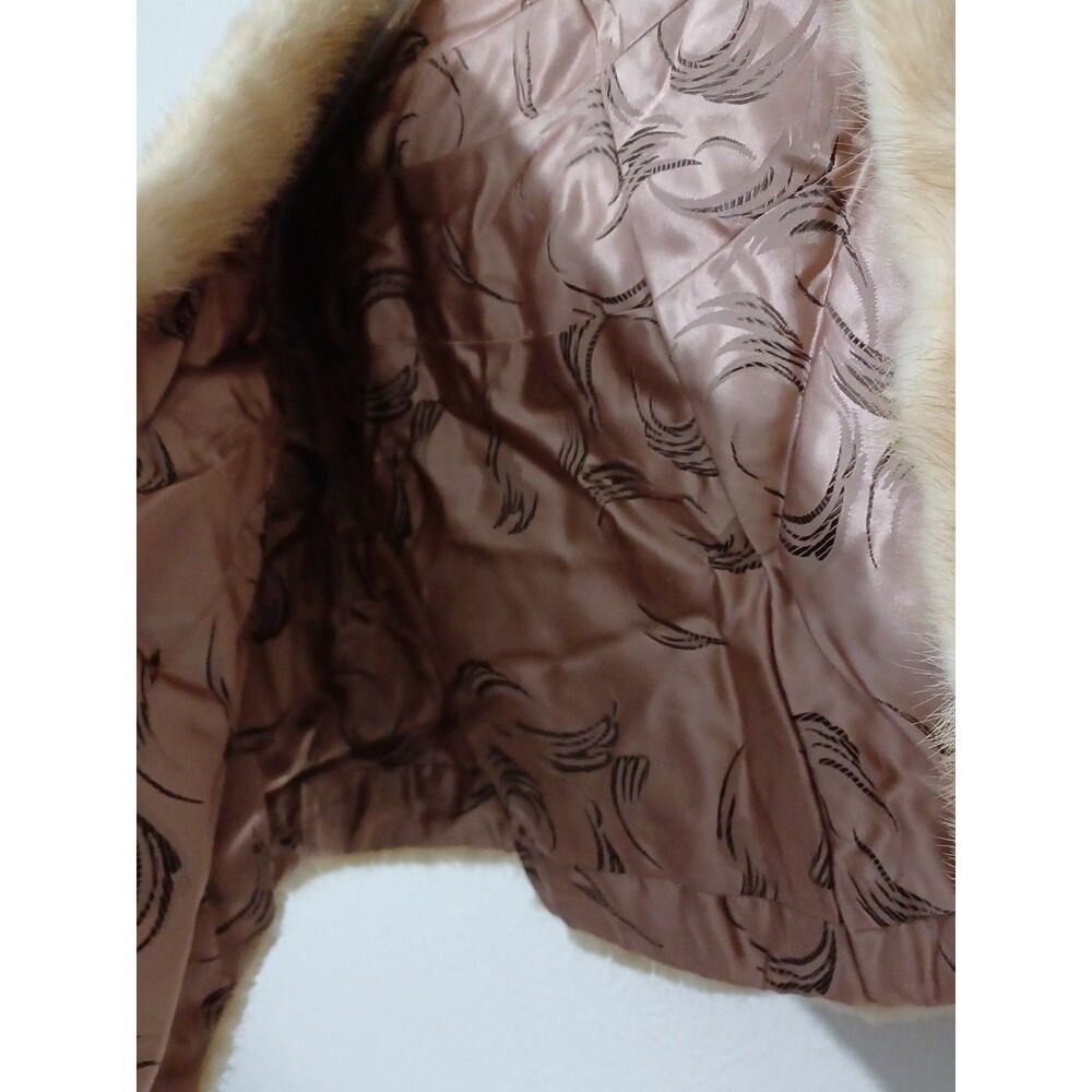 VINTAGE Blonde Mink Stole Scarf Fur Cape Shawl Fur 40's 50's Read ! - Picture 6 of 12